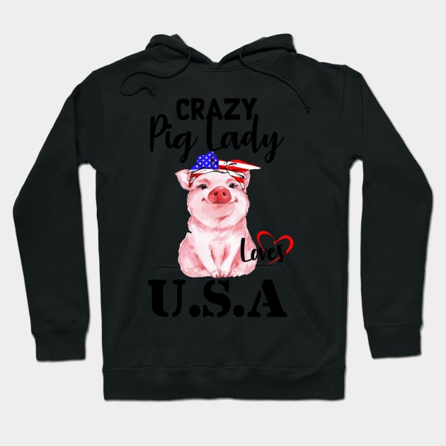 Pig Lady American. Hoodie by tonydale